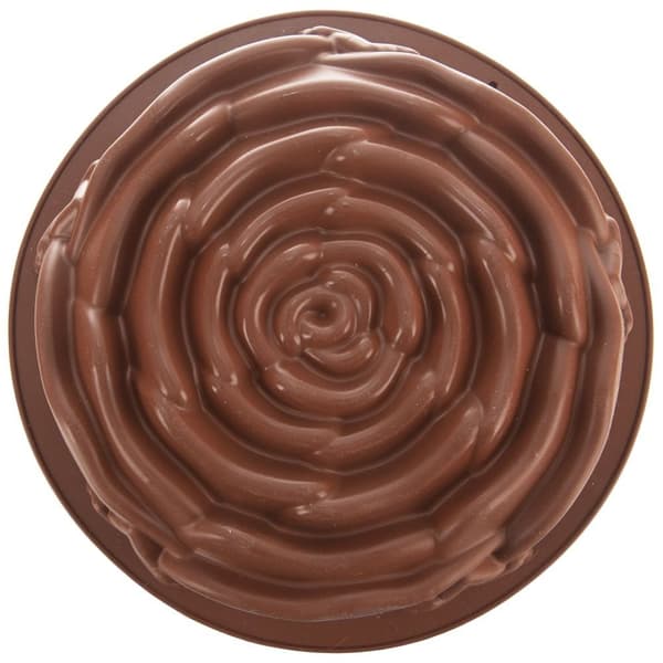 Brun silikonform: Non-stick Rose-formet baking