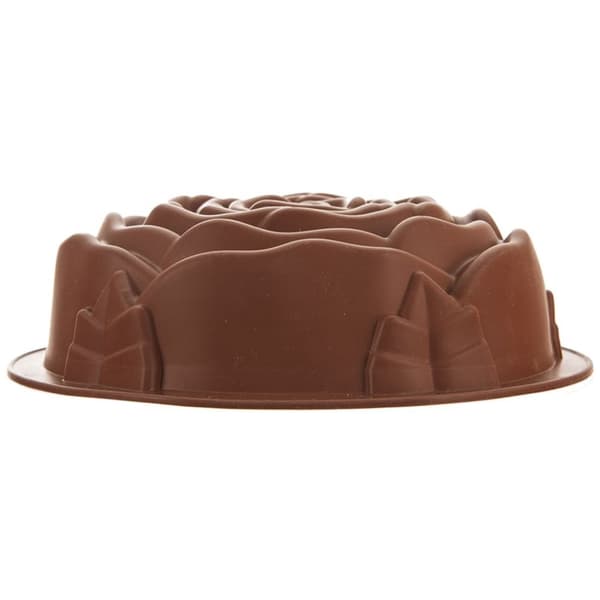 Brun silikonform: Non-stick Rose-formet baking