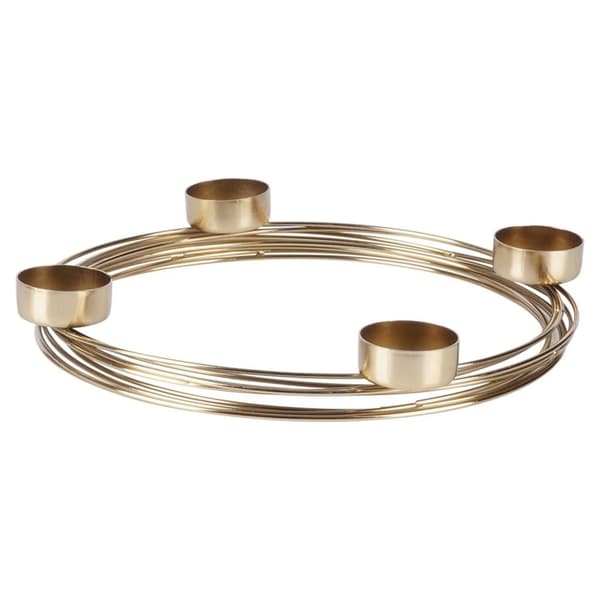Lysestage i guld til fire fyrfadslys, industriel stil