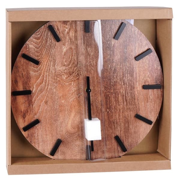 Stilfuldt sort vægur 40 cm i MDF og metal