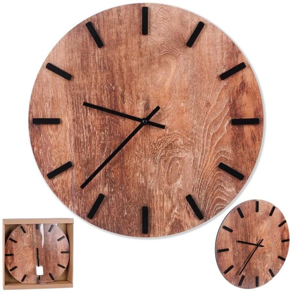 Stilfuldt sort vægur 40 cm i MDF og metal