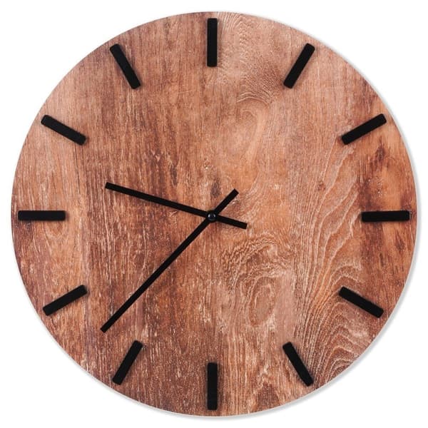 Stilfuldt sort vægur 40 cm i MDF og metal