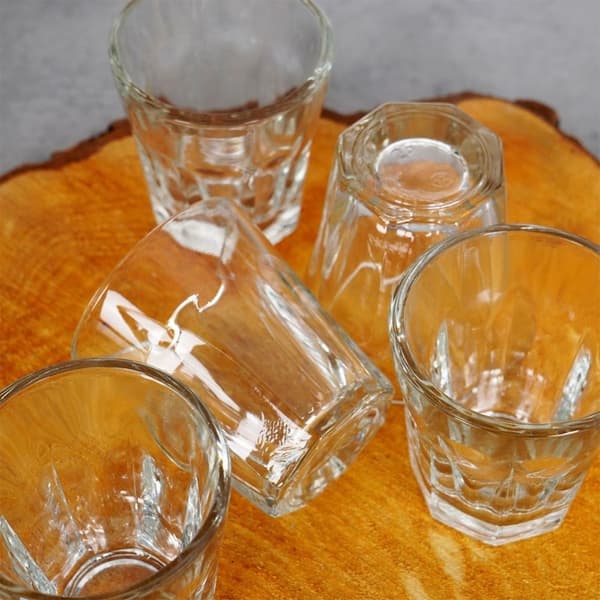 Set med 6 glas för vodka, likör eller shots, maskindiskbara