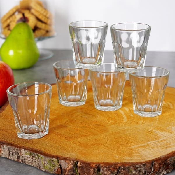 Set med 6 glas för vodka, likör eller shots, maskindiskbara