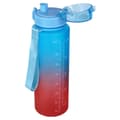 Miniatyrbild 3 av 11: Stilig 1L Vattenflaska med Ombre-Design och Inspirerande Texter