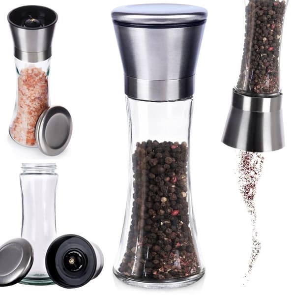 Justerbar håndkvern for pepper og salt