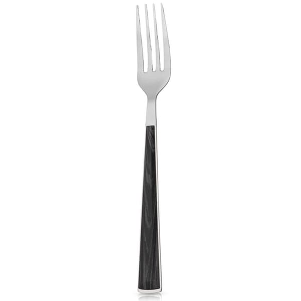 Elegant dessertgaffel 18 cm i rustfritt stål med tredesign
