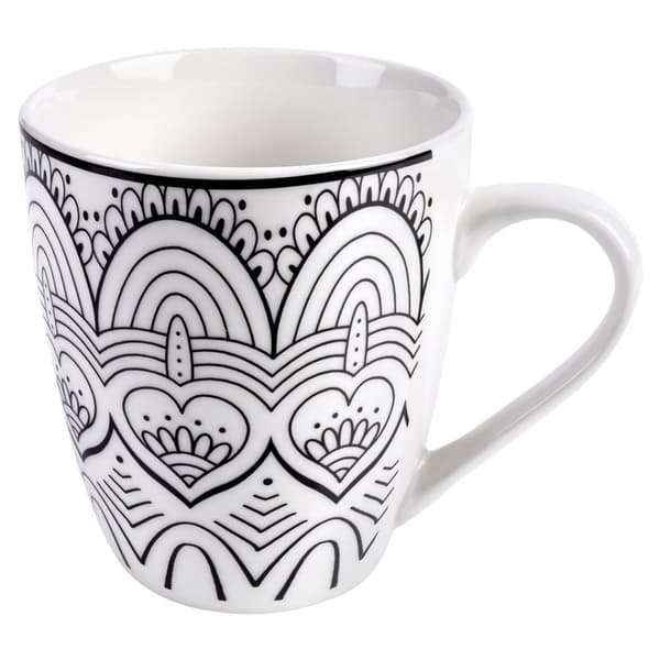 Krus i porselen til kaffe, te og andre drikker