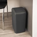 Miniatyrbild 5 av 7: Soptunna 20L, hållbart material, mörkgrå, svängbart lock