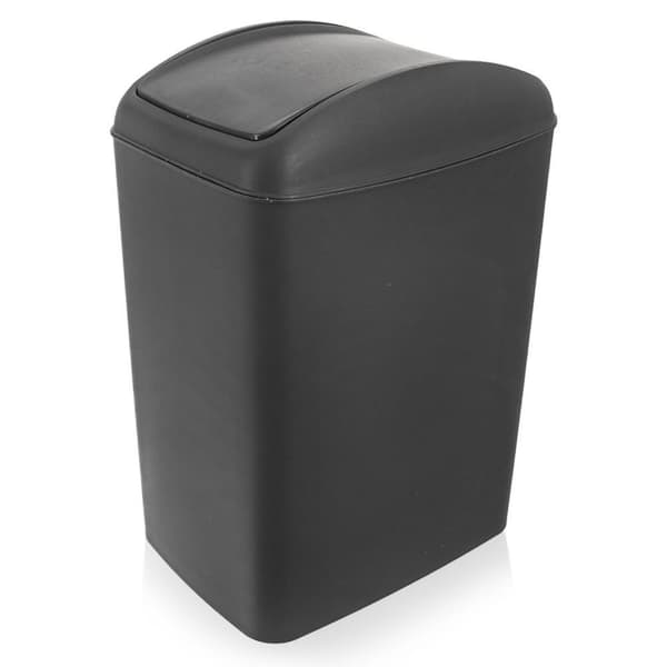 Soptunna 10L mörkgrå med tippbart lock