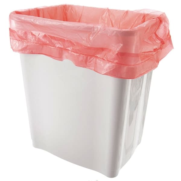 Soppåsar 60L HDPE Röd Jordgubbsdoft med Dragsnöre, 10-pack
