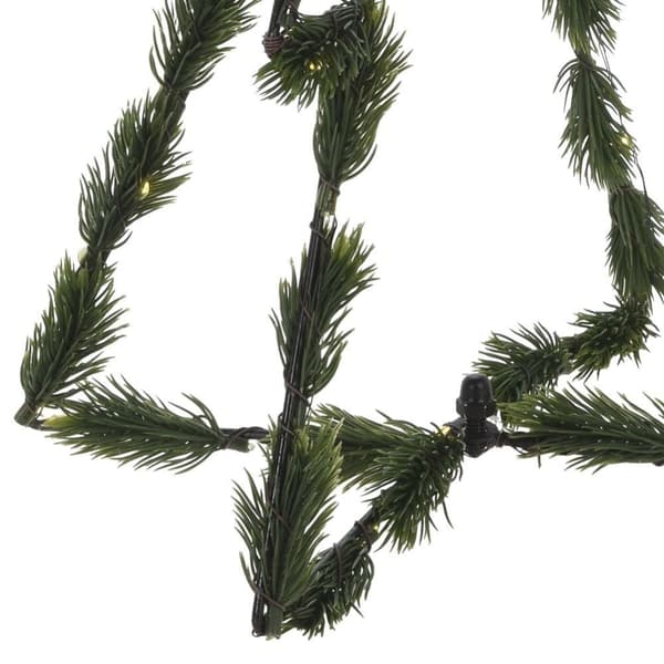3D juletræ 40 cm med 30 LED lys, grøn farve