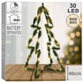 Miniatyrbillede 1 af 5: 3D juletræ 40 cm med 30 LED lys, grøn farve