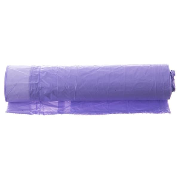 10 lila soppåsar 40L HDPE med lavendeldoft och dragsnöre