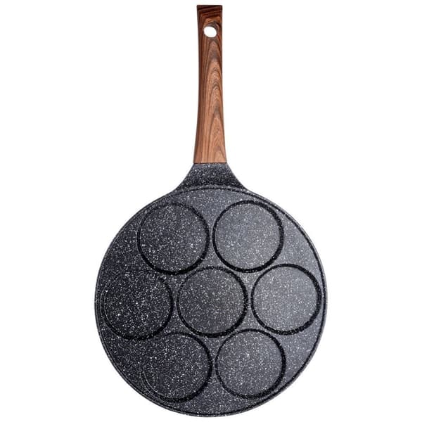 Granitt stekepanne 26 cm med 7 hull til alle komfyrer