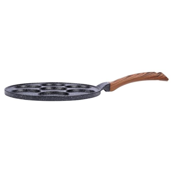 Granitt stekepanne 26 cm med 7 hull til alle komfyrer