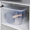 Miniatyrbillede 2 af 11: Opbevaringsboks med låg - slidstærkt og gennemsigtigt plast