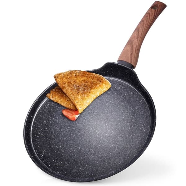 Flat stekepanne 26 cm med granittbelegg for alle komfyrer