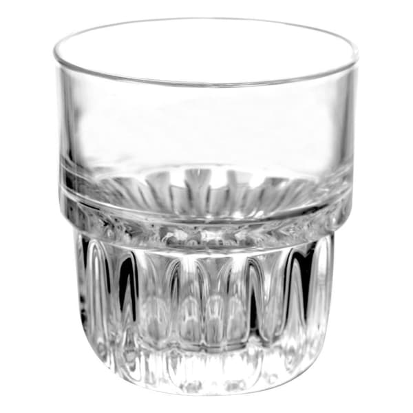 Kestävä lasi 200 ml uritettu pohja juomia varten