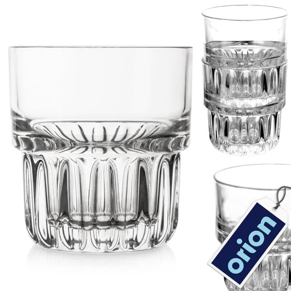 Kestävä lasi 200 ml uritettu pohja juomia varten