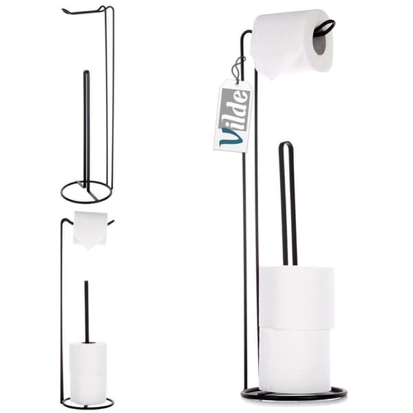 Elegant toiletpapirholder med stativ til badeværelse