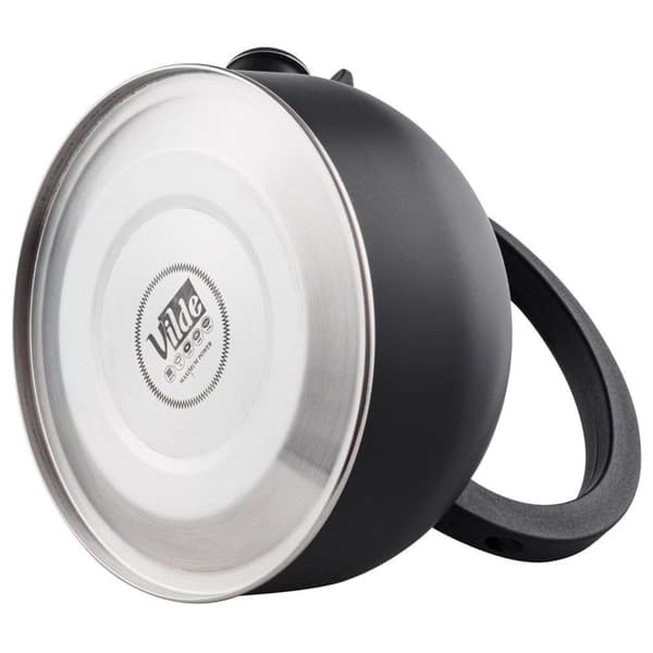 Elegant vannkoker i matt svart rustfritt stål