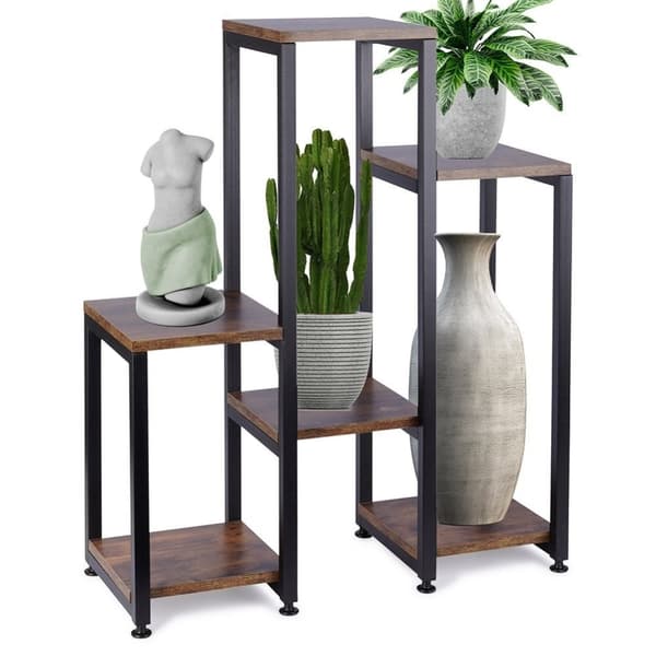 Metallinen kukkateline, 6 tasoa, teollinen tyyli