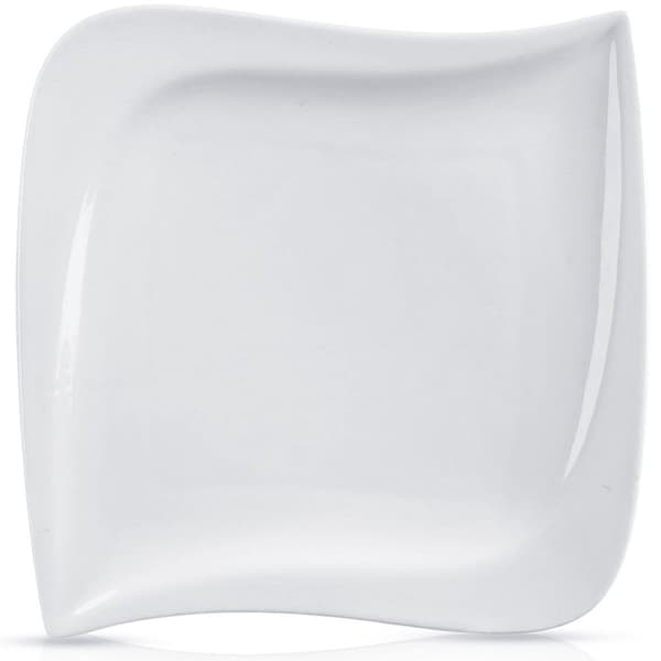 Vit Porslin Desserttallrik - Modern Design, Diskmaskinssäker