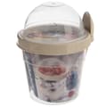 Miniatyrbillede 6 af 7: Yoghurtbeholder med låg, skål til korn og ske