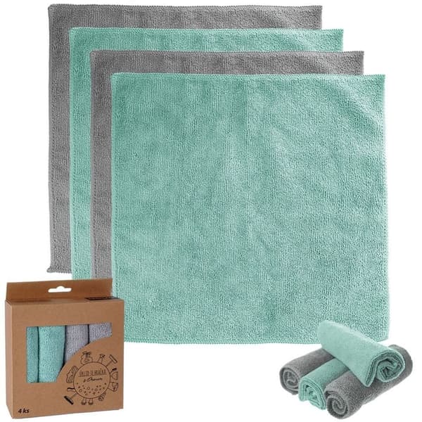 Høyabsorberende kjøkkenhåndklær i mikrofiber, 4-pakning