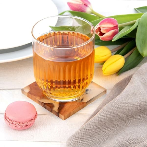 Sett med 6 glass, 300 ml, tykt glass for drikke