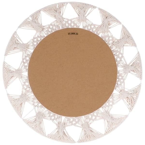 Spektakulär Väggspegel i Flätad Bomull, 55 cm Diameter