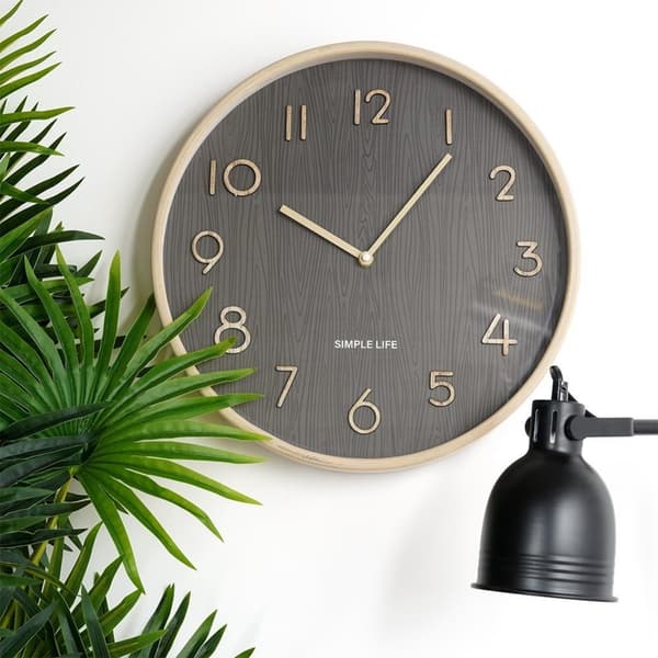 Klassinen seinäkello 38 cm puisella designilla