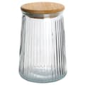 Miniatyrbilde 3 av 9: Glassbeholder med bambuslokk - lufttett og tåler oppvaskmaskin