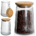 Miniatyrbilde 9 av 9: Glassbeholder med bambuslokk - lufttett og tåler oppvaskmaskin