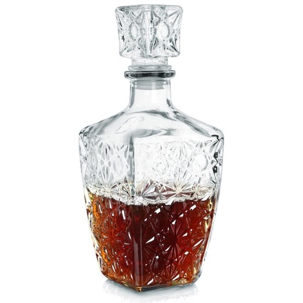 Elegant firkantet karaffel med prop til drinks
