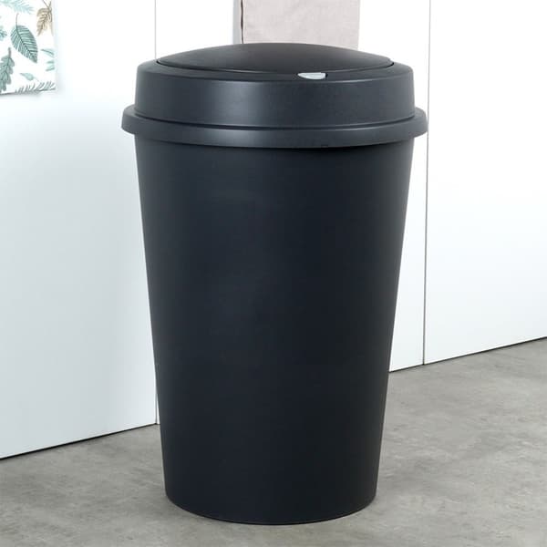 Sophink 47L i slitesterk sort plast med dobbel åpningslokk