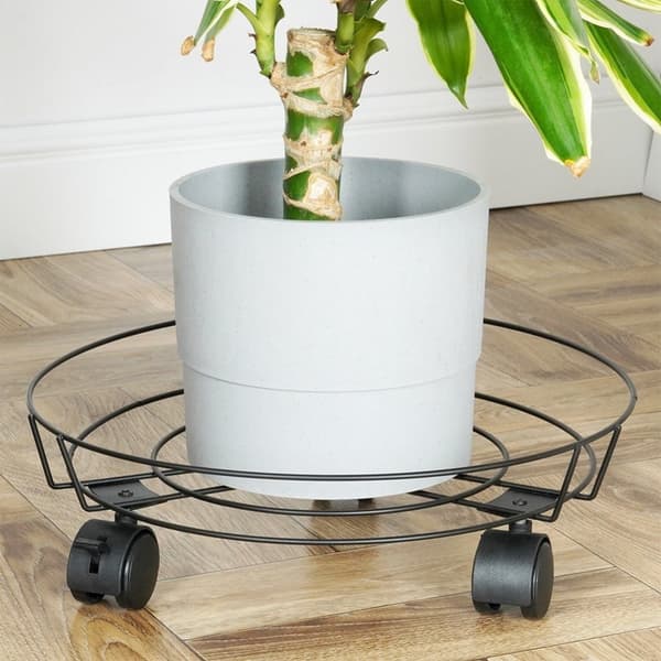 Praktisk og robust blomsterpotte på hjul med hjullåsing