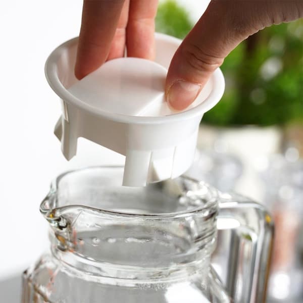 Serveringsset: 4 glas & kanna med lock, diskmaskinsäkert
