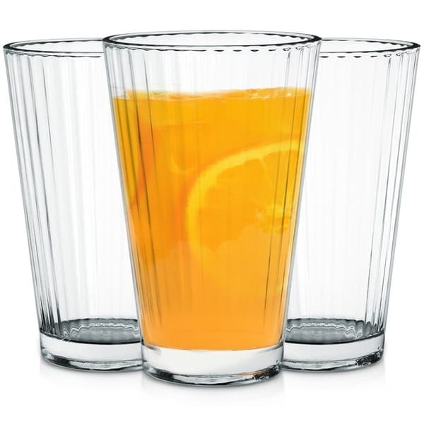 Tre höga glas 270 ml - tjockt, genomskinligt glas