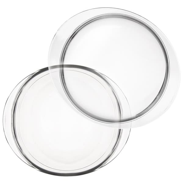 Rund ugnsform med lock, tåligt borosilikatglas, tål maskindisk