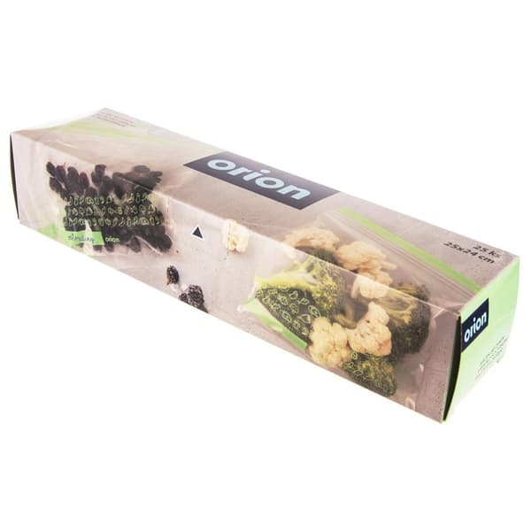 Förslutningsbara plastpåsar för kyl och frys, 25-pack