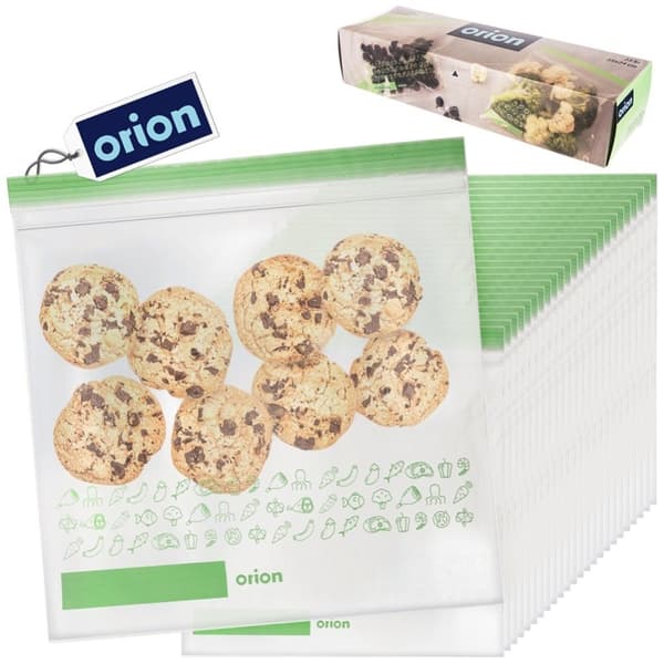 Förslutningsbara plastpåsar för kyl och frys, 25-pack