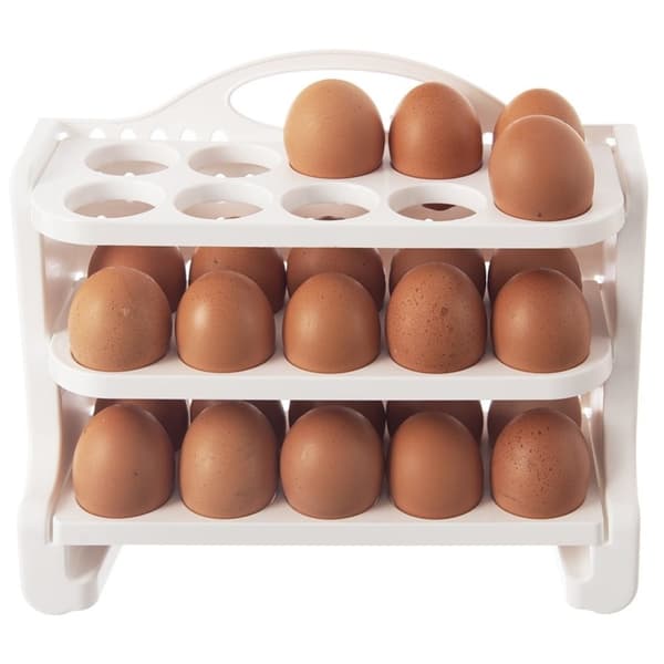 Eggoppbevaring for kjøleskap - 30 egg, tre nivåer