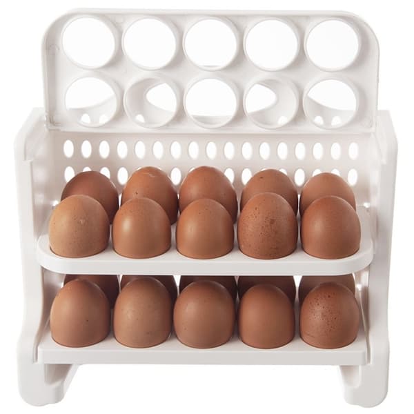 Eggoppbevaring for kjøleskap - 30 egg, tre nivåer