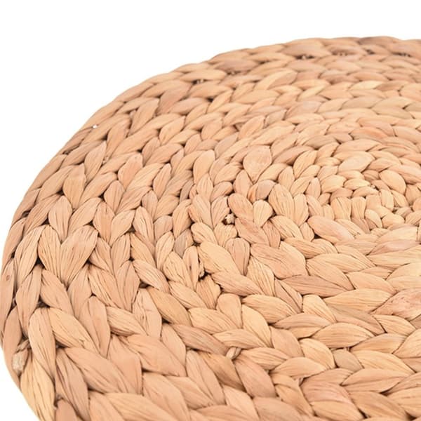 Håndlavet grydemåtte af vandhyacint, 35 cm diameter