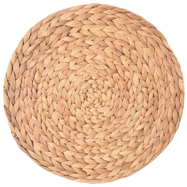 Håndlaget grytematte laget av vannhyasint, 35 cm diameter