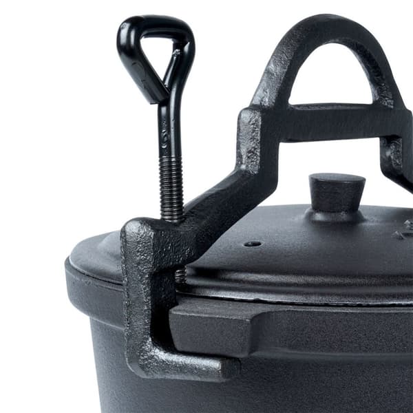 Gjutjärnsgryta med lock och ben, 8 liter