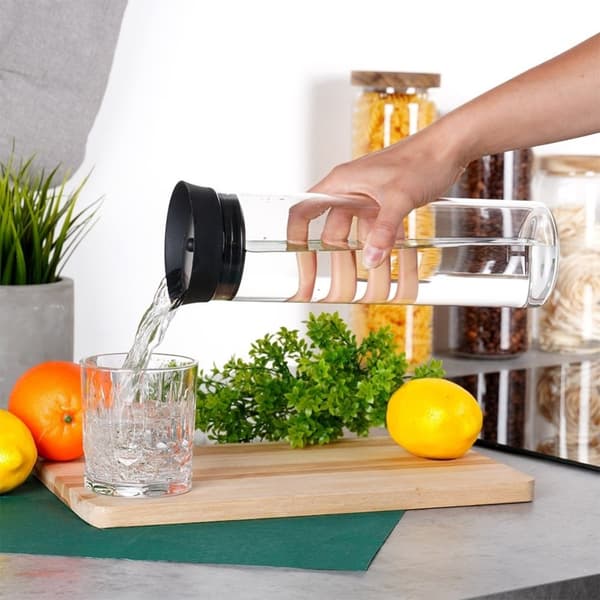 Elegant Glaskanna med Lock – 1L, Smart Hällsystem