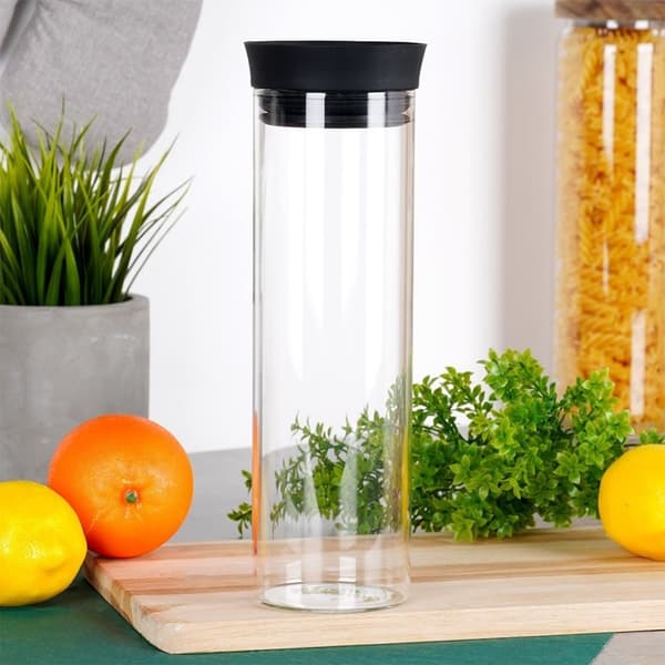 Elegant Glaskanna med Lock – 1L, Smart Hällsystem